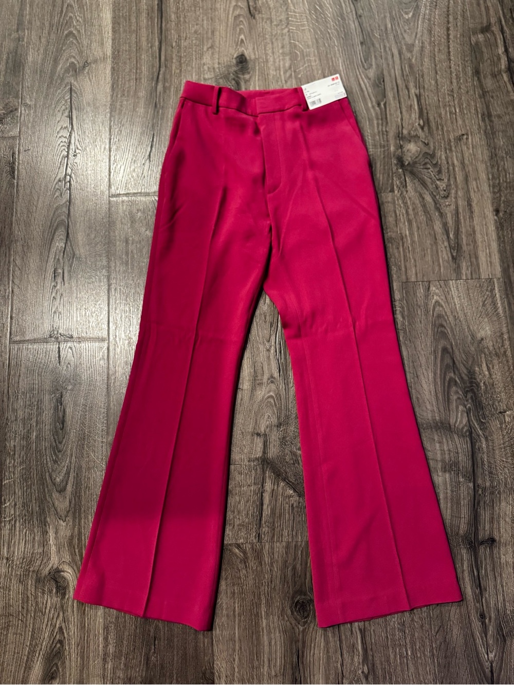 Uniqlo women drape flared Dress Pants Pink size 0 NWT